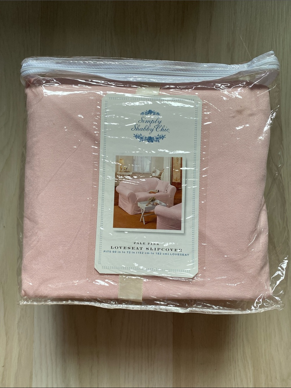 Simply Shabby Chic Pale Pink Loveseat Slipcover - Soft Blush